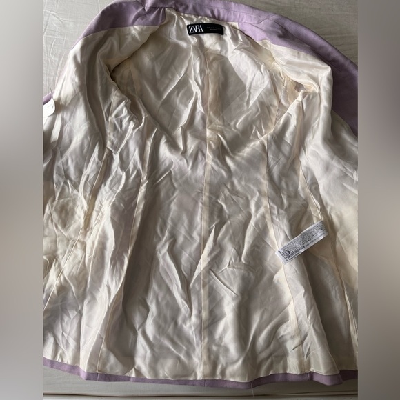 NWT ZARA Lilac Tailored Double-Breasted Blazer | XS - Picture 10 of 16
